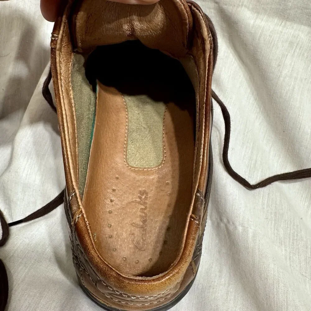 EUC Clarks Brown Touareg Bicycle Toe Lace Up SN 70892 Shoe Men's Size US 11M - Picture 12 of 13